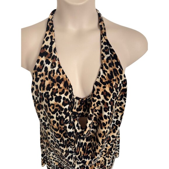 Magic suit Tankini Animal Print Size 10 Halter Swim top NWT Magicsuit Underwire - Picture 8 of 10